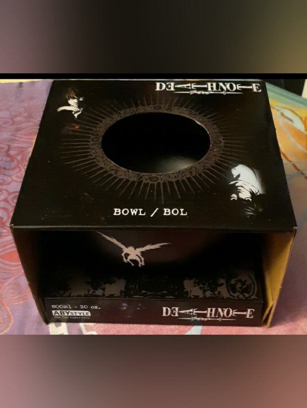 Death Note Themed Black Bowl Display Box
